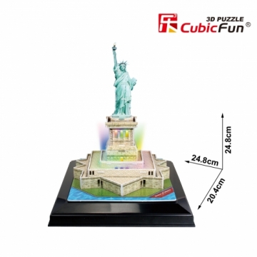 CubicFun LED 3D puzle Brīvības statuja