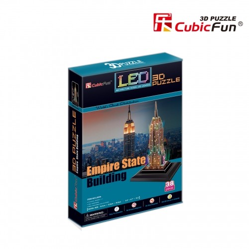 CubicFun LED 3D puzle Ņujorkas debesskrāpis "Empire State Building" image 1