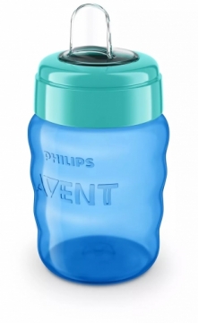 Philips Avent Easy Sip mācību krūzīte,  9M+, 260ml, silikona snīpis, zila - SCF553/05