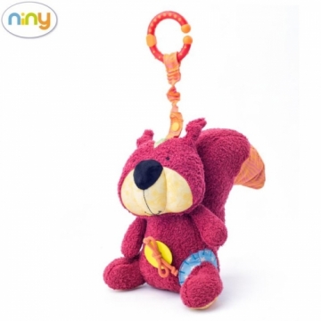 Niny 700017 Mīksta piekaramā rotaļlieta - Skaista Vāvere bērniem no 0+ gadiem (24cm)