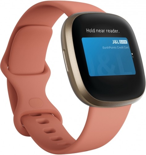 Fitbit Versa 3, pink clay/soft gold aluminium image 3