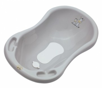 MALTEX bathtub 84cm with plug and antislip mat Grey Zebra 6852
