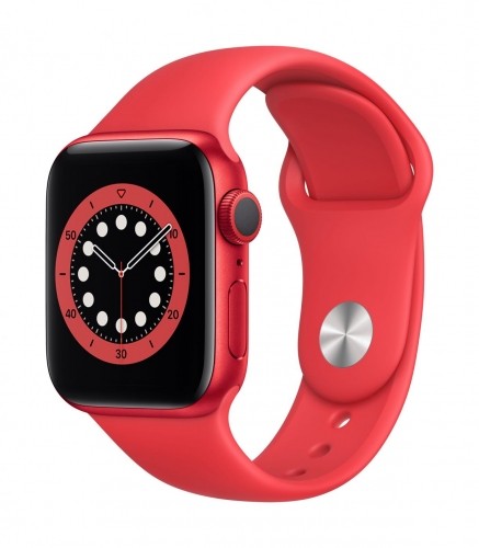 Apple  Watch Series 6 GPS 44mm PRODUCT (RED) Aluminium Case With Sport Band - REGULAR Red image 1