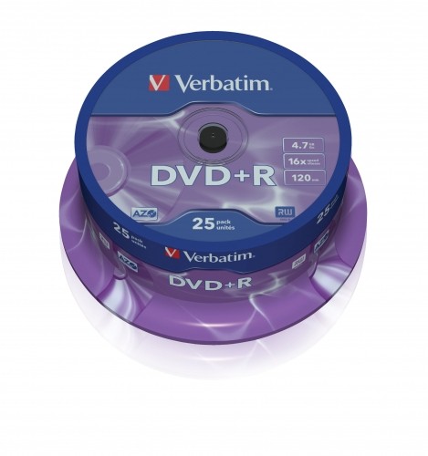 VERBATIM 25x DVD+R 4,7GB 120Min 16x SP image 1