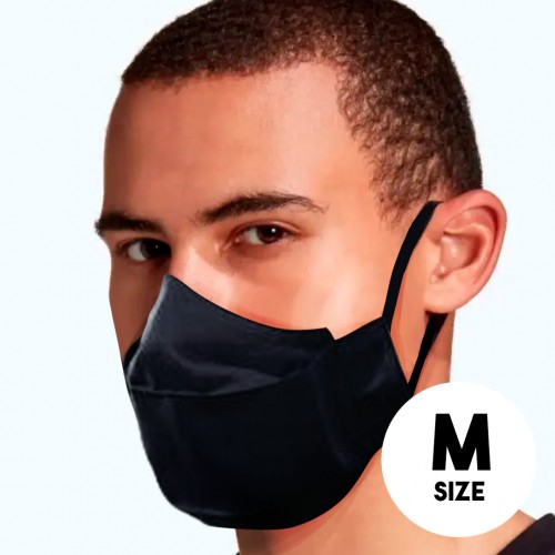 Tekstila, atkārtoti lietojamas maskas (3 gab./melns/M izmers) image 1
