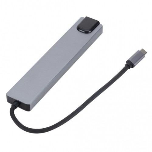 RoGer USB-C Hub 8in1 ar USB C x2 / USB 3.0 x2 / RJ45 / HDMI / SD karšu lasītāju / TF karšu lasītāju image 2