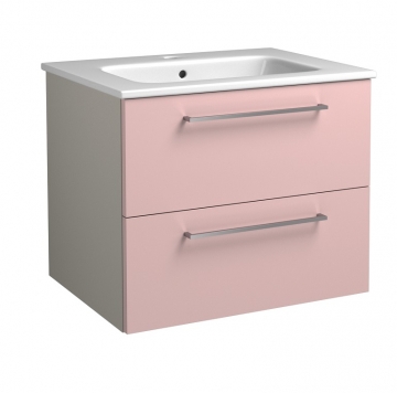 Basin unit with washbasin Raguvos Baldai JOY 61 CM pink/taupe 12113315
