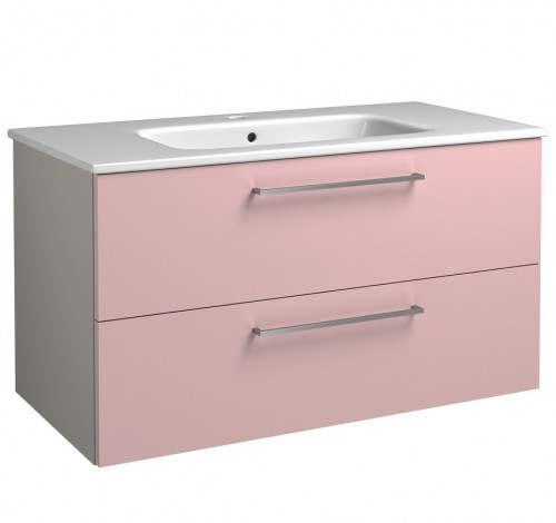 Basin unit with washbasin Raguvos Baldai JOY 91 CM pink/taupe 12113615 image 1