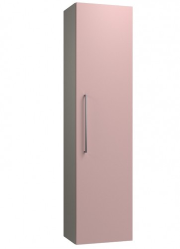 TALL UNIT WITH ACCESSORIES PANEL Raguvos Baldai JOY 35 CM pink/taupe, glossy chrome 12301215 image 1