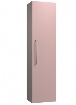 Высокий шкаф для ванной Raguvos Baldai JOY 35 CM pink/taupe, glossy chrome 12301215