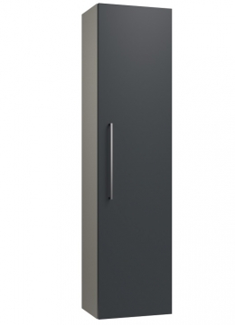 TALL UNIT WITH ACCESSORIES PANEL Raguvos Baldai JOY 35 CM grafitte/taupe, glossy chrome 12301222