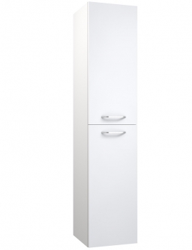 Vannas istabas augstais skapis ar veļas grozu Raguvos Baldai LUNA 35 CM glossy white 1833211
