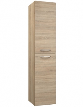 Высокий шкаф для ванной с корзиной для белья Raguvos Baldai LUNA 35 CM grey oak 1833210