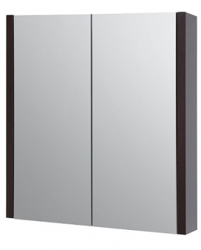 Шкафчик с зеркальными дверцами Raguvos Baldai LUNA, SERENA 60 CM black oak 1400301