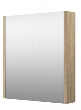 Шкафчик с зеркальными дверцами Raguvos Baldai LUNA, SERENA 60 CM grey oak 1400310