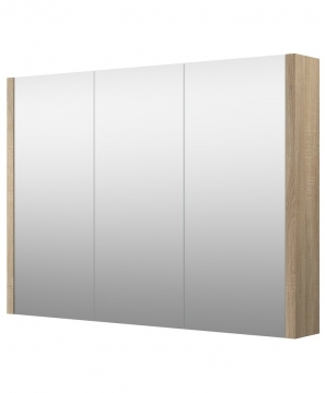 Шкафчик с зеркальными дверцами Raguvos Baldai LUNA, SERENA 90 CM grey oak 1400610