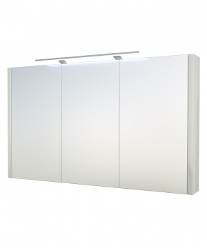 Шкафчик с зеркальными дверцами и GARDA LED подсветкой Raguvos Baldai LUNA, SERENA 110 CM glossy white 1402811