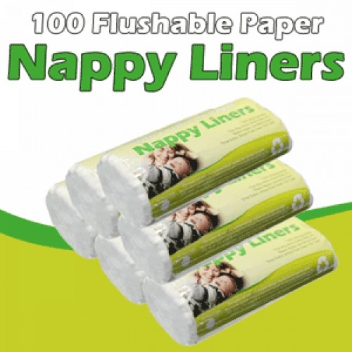 100 смываемых бумажных вкладышей для подгузника image 1