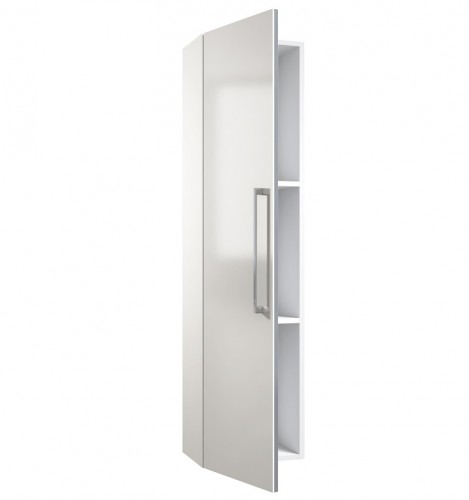 Высокий шкаф для ванной Raguvos Baldai ALLEGRO 35 CM glossy white/white 1130206 image 3
