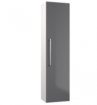 TALL UNIT WITH ACCESSORIES PANEL Raguvos Baldai ALLEGRO 35 CM glossy grey/white 1130207