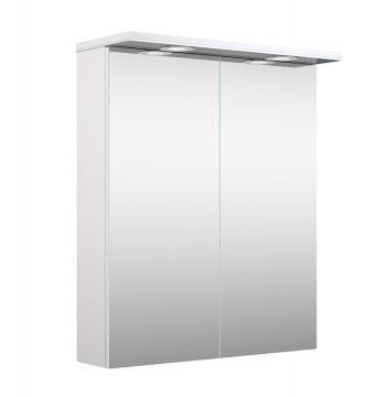 Шкафчик с зеркальными дверцами и LED подсветкой Raguvos Baldai ALLEGRO 61 CM glossy white/white 1104306
