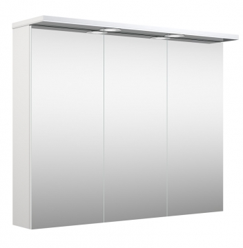 Шкафчик с зеркальными дверцами и LED подсветкой Raguvos Baldai ALLEGRO 91 CM glossy white/white 1104606