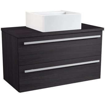 Basin unit with washbasin QUADRO Raguvos Baldai SERENA 91 CM black oak/black oak 1441360101