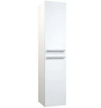 Высокий шкаф для ванной с корзиной для белья Raguvos Baldai SERENA 35 CM glossy white 1433211