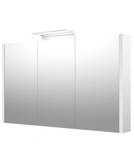 Spoguļskapītis ar ALUMINIUM LED apgaismojumu Raguvos Baldai SERENA 110 CM glossy white 1405811 image 1