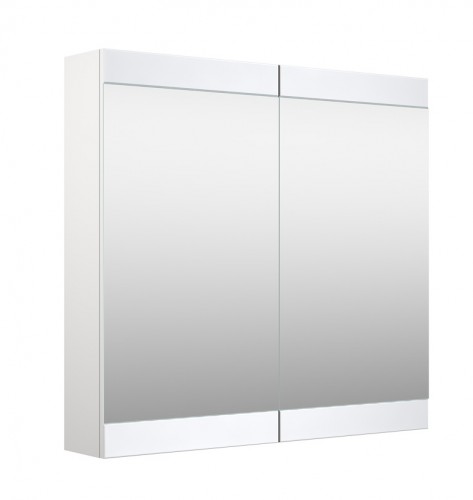 Vannas istabas spoguļskapītis Raguvos Baldai SERENA RETRO 75 CM glossy white 1300411 image 1