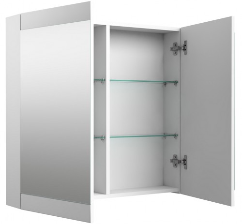 Шкафчик с зеркальными дверцами Raguvos Baldai SERENA RETRO 75 CM glossy white 1300411 image 3