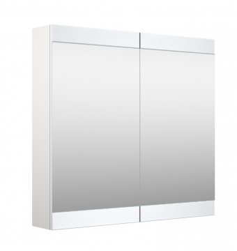 Шкафчик с зеркальными дверцами Raguvos Baldai SERENA RETRO 75 CM glossy white 1300411
