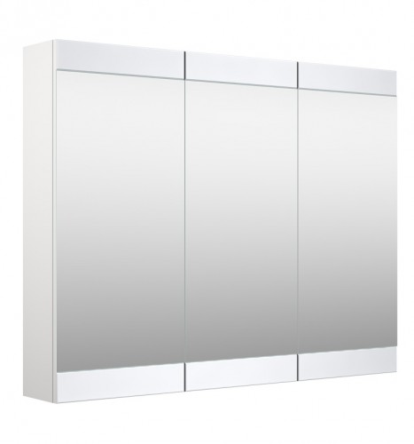 Vannas istabas spoguļskapītis Raguvos Baldai SERENA RETRO 90 CM glossy white 1300611 image 1