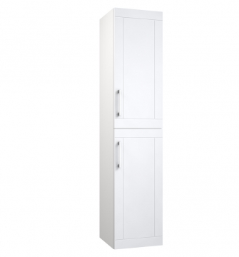 Высокий шкаф для ванной с корзиной для белья Raguvos Baldai SERENA RETRO 35 CM glossy white 13332114
