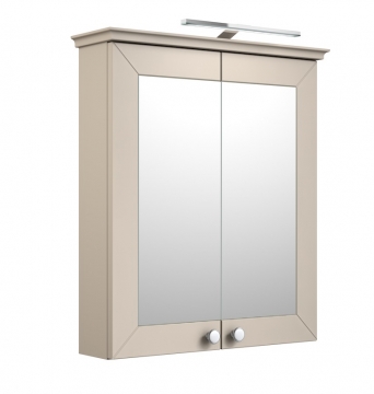 Шкафчик с зеркальными дверцами и GARDA LED подсветкой Raguvos Baldai SIESTA 94 CM grey cashmere 170131560