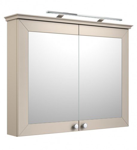 Шкафчик с зеркальными дверцами и GARDA LED подсветкой Raguvos Baldai SIESTA 94 CM grey cashmere 170161560 image 1