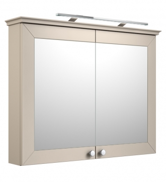 Шкафчик с зеркальными дверцами и GARDA LED подсветкой Raguvos Baldai SIESTA 94 CM grey cashmere 170161560