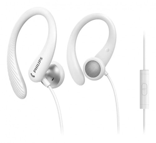 PHILIPS  In-Ear sporta austiņas ar cilpiņu un mikrofonu, baltas - TAA1105WT/00 image 1
