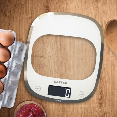 Salter 1050 WHDR White Curve Glass Electronic Digital Kitchen Scales image 3