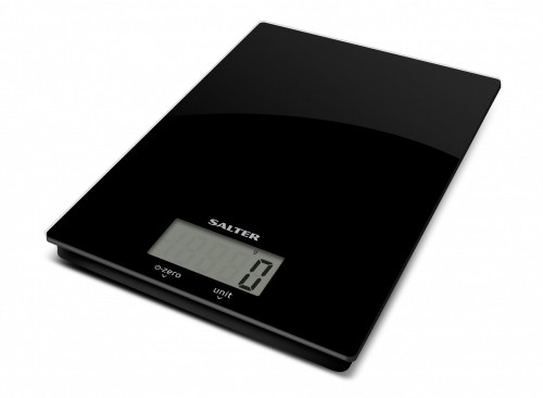 Salter 1170 BKDR Ultra Slim Glass Digital Kitchen Scale - Black image 1