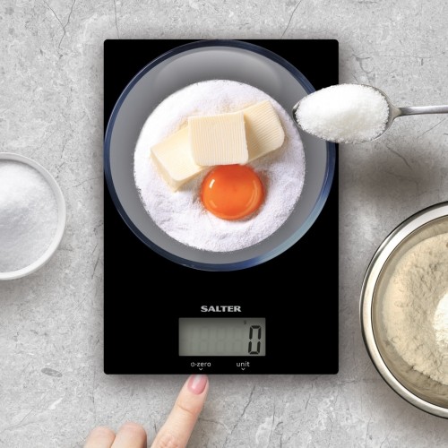 Salter 1170 BKDR Ultra Slim Glass Digital Kitchen Scale - Black image 3