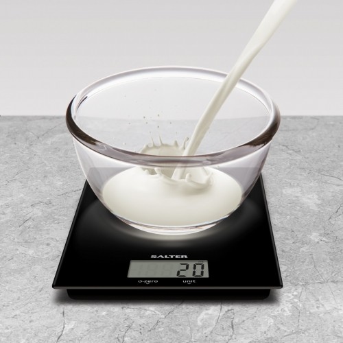 Salter 1170 BKDR Ultra Slim Glass Digital Kitchen Scale - Black image 4