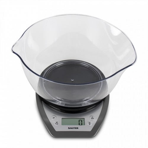 Salter 1024 SVDR14 Electronic Kitchen Scales with Dual Pour Mixing Bowl silver image 2