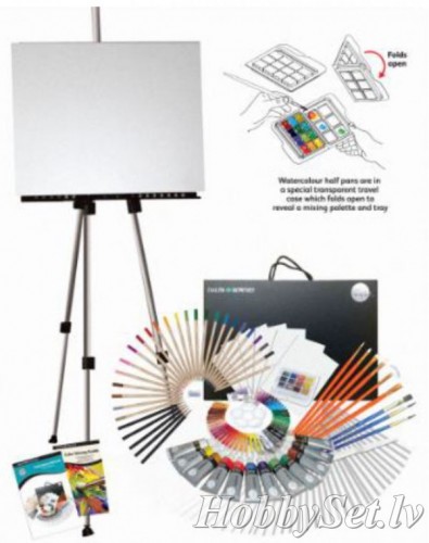 SIMPLY mākslinieciskais komplekts &quot;Complete Art easel studio set&quot; ar molbertu, 115 daļas image 2