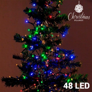 Christmas Planet Разноцветная Рождественская Гирлянда (48 LED-лампочек)