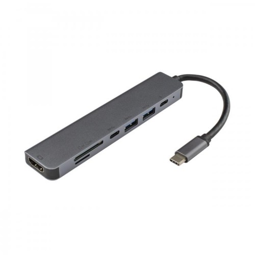Sbox TYPEC-7IN1 PD + C + HDMI + TF + SD + 2 x USB image 1