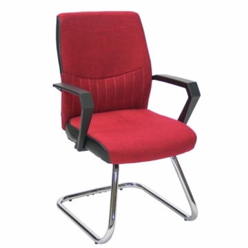 Klienta krēsls ANGELO 58x57xH90cm, sēdvieta un atzveltne: audums, krāsa: melns, rāmis: hroms