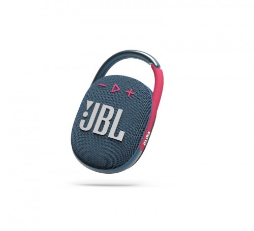 JBL ūdensizturīga portatīvā skanda ar karabīni, zila/rozā - JBLCLIP4BLUP image 2