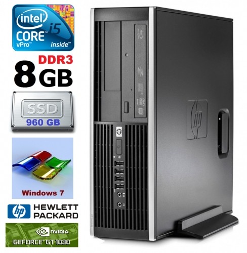Hewlett-packard HP 8100 Elite SFF i5-650 8GB 960SSD GT1030 2GB DVD WIN10PRO/W7P image 1