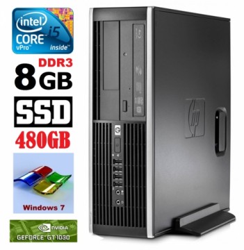 Hewlett-packard HP 8100 Elite SFF i5-650 8GB 480SSD GT1030 2GB DVD WIN10PRO/W7P